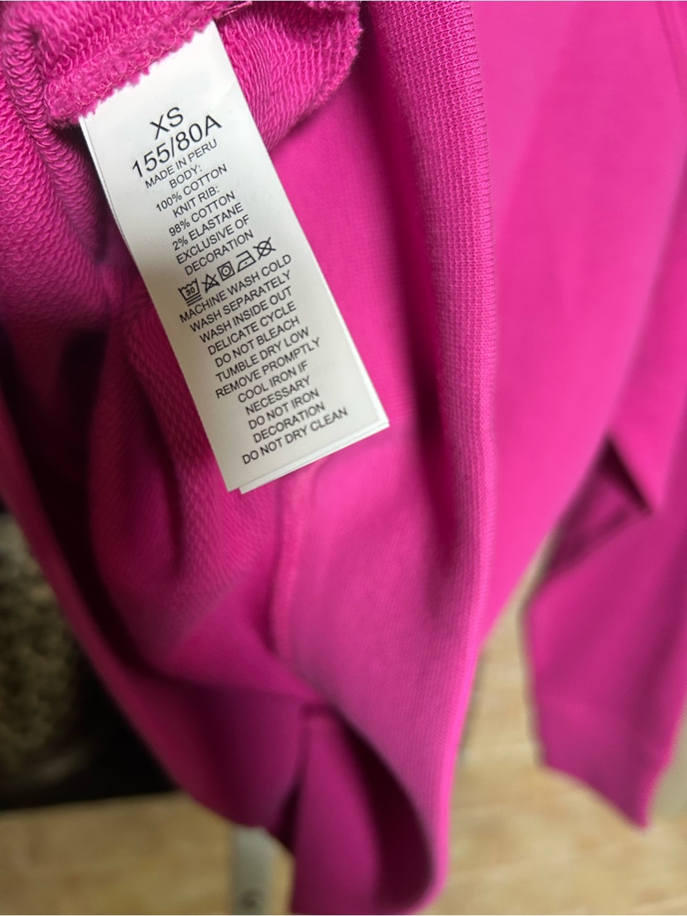 Kate Spade New York Embroidered Logo Magenta Lipstick Sweatshirt NWT - Picture 6 of 6